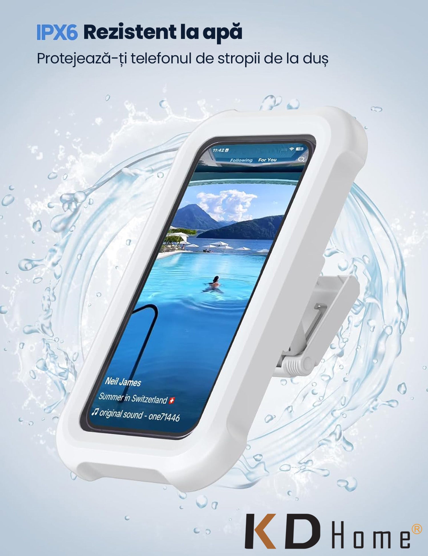 Suport Telefon Pentru Baie si Dus KD Home ShowerView Suport Telefon Pentru Baie si Dus KD Home ShowerView